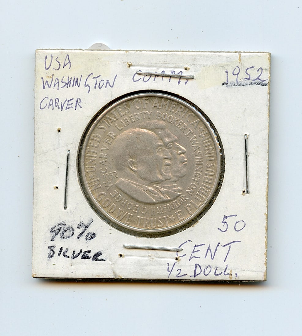 1952 Washington Carver Comm. Half Dollar Coin 90% Silver: The provenance of this lot is from a quality collector in Longview, Texas. Please see all the included images to read all related information. We have included quality scans to show it's actual condit