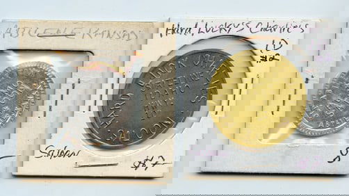 2 Saloon Tokens One From Kansas