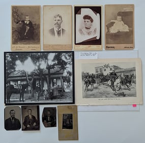 Large Group of Items Photos Including African American Tntype