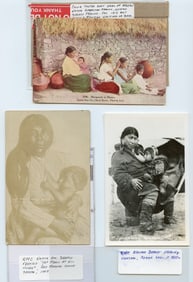 Set 3 Native American Postcards So. Dakota, Eskimo & Mexican Woman