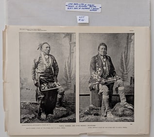 1890 Photo Litho Indian Chiefs in Oklahoma