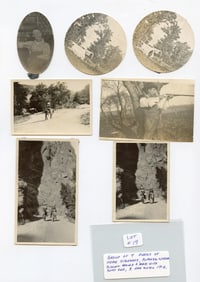 Set 7 Small 1913 Photos, Home Steaders, Wagons Mules Man with Gun