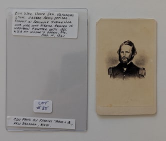 Civil War Union Ge. Lyon CDV by Tabor & Co., New Bedford, Mass.