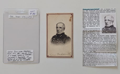 Civil War Gen. James Wadsworth CDV