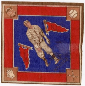 Vintage 1914 Baseball Felt Blanket from Approx. 5.25" x 5"