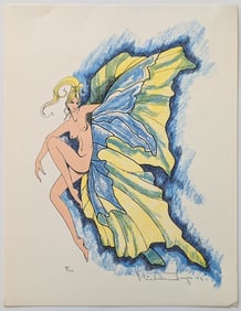 MICHELE TUYES Signed Stone Lithograph Limited Ed. Art Deco