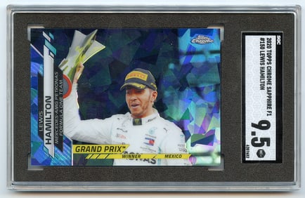 Lewis Hamilton 2020 Topps F1 Formula 1 Racing Sapphire #150 SGC 9.5