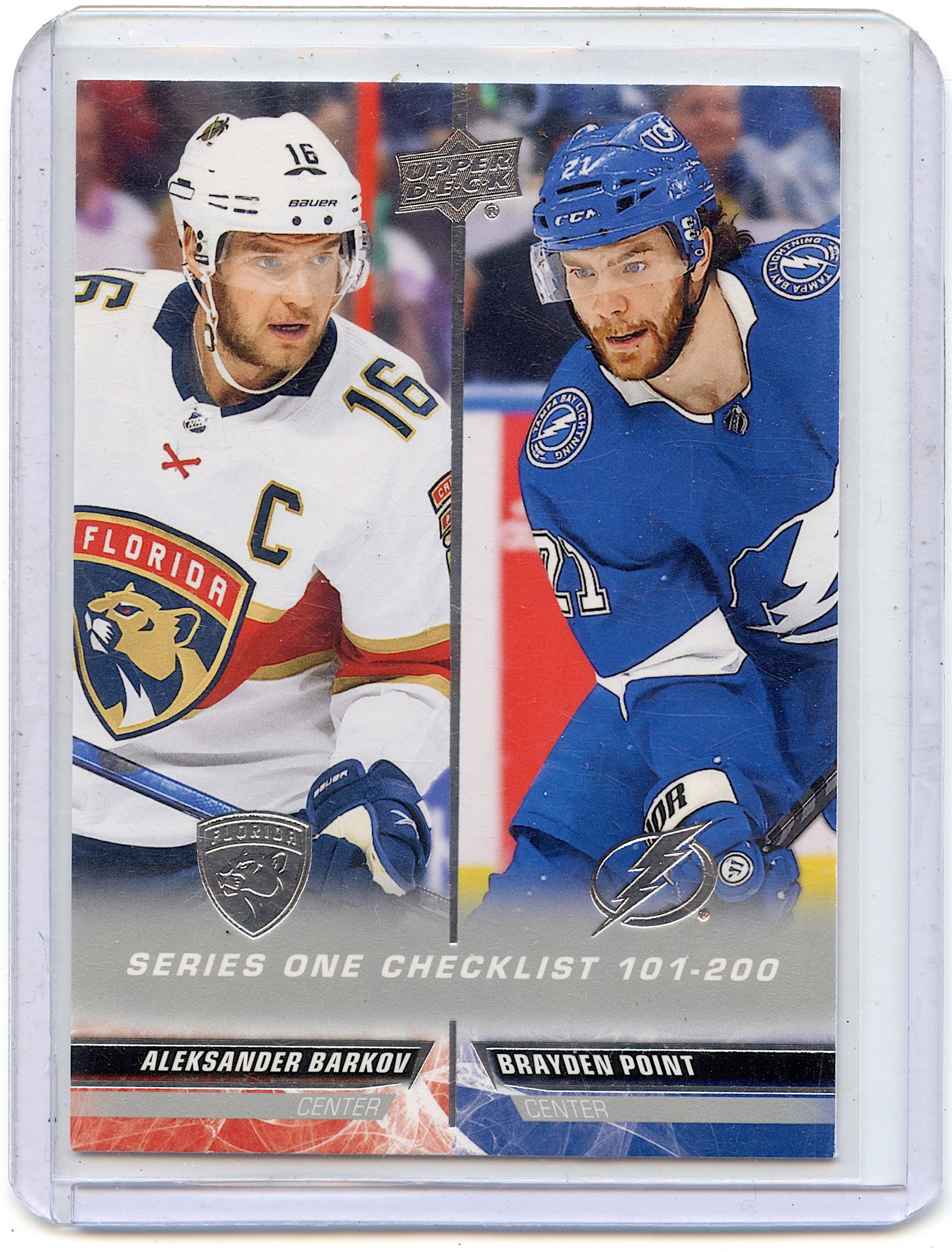 2022-23 Upper Deck #200 Aleksander Barkov / Brayden Point CL - Panthers / Tampa: This lot is coming from the estate of a collector in PBC. We have included a quality scan to show it's actual condition. This lot is located in Boca Raton, Fl and its shipment will be made directly by