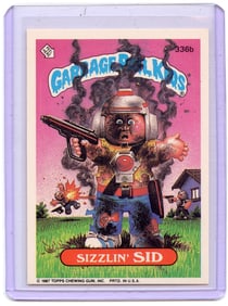 1987 GARBAGE PAIL KIDS STICKERS #336b SIZZLIN' SID SERIES 9