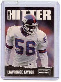 LAWRENCE TAYLOR 1992 Skybox Hardest Hitter "Sudden Impact" #319