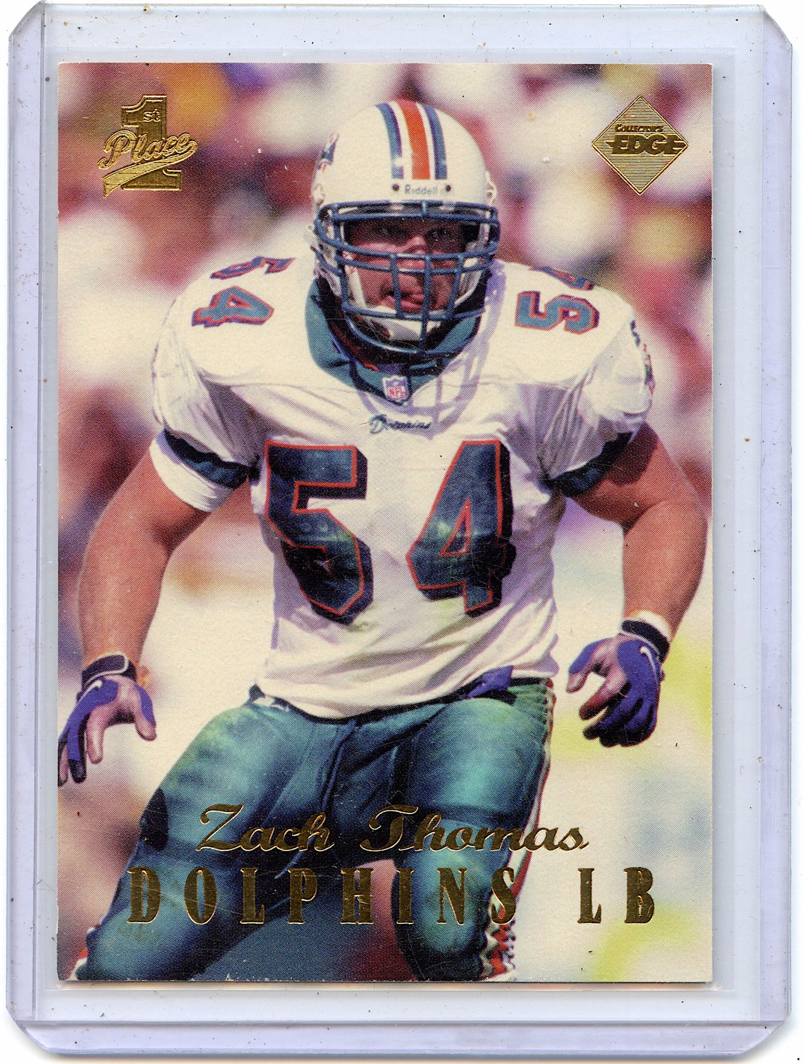 1998 Collector's Edge Supreme Season GOLD INGOT #94, ZACH THOMAS, Miami Dolphins (1 of 2)
