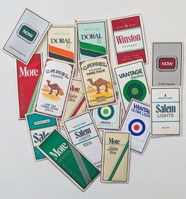 Vintage 1982 Set Cigarette Stickers J. Reynolds Tobacco Co.
