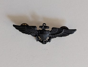 VTG US UNITED STATES NAVY Aviation Pilot WINGS PIN USN Anchor Shield