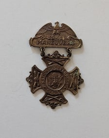 US Pre WW2 US Army 1940 Maneuvers Medal National Defenders Gold