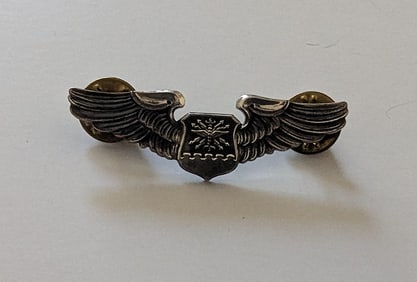 US Air Force Navigator Wings 2" Badge N.S. Meyer New York 50s to Viet Nam Era