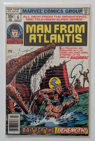 Man from Atlantis Marvel 6 VF/NM Bronze Age 1970s comic book TV Skorba U-Boat