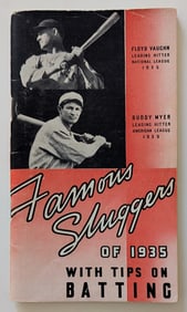1935 Famous Sluggers Yearbook  Baseball Vintage