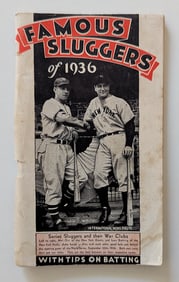 1936 Famous Sluggers Yearbook  Baseball Vintage