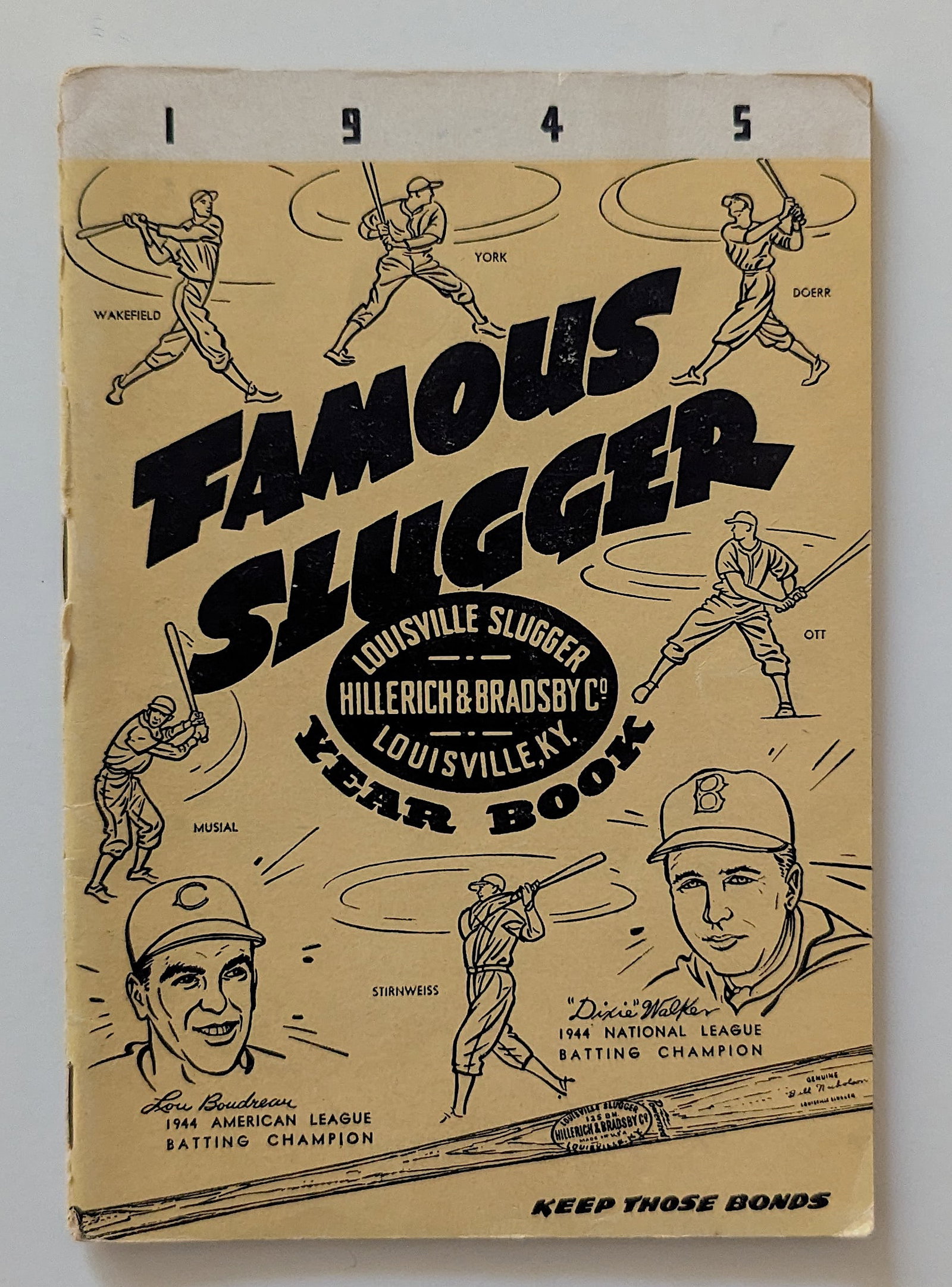 1945 Famous Sluggers Yearbook Baseball Vintage: This lot is coming from the estate of a collector in PBC. We have included a quality scan to show it's actual condition. This lot is located in Boca Raton, Fl and its shipment will be made directly by