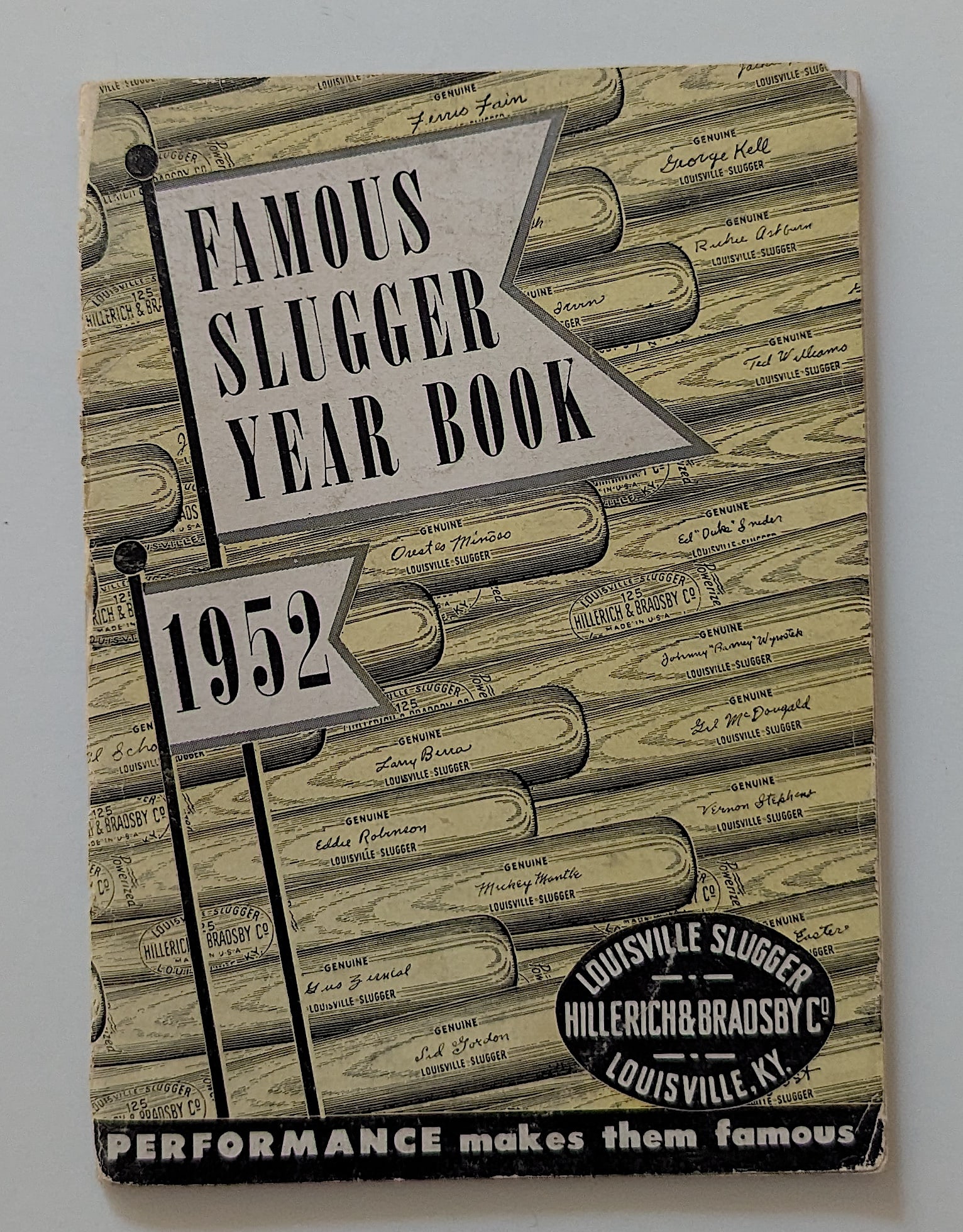 1952 Famous Sluggers Yearbook Baseball Vintage: This lot is coming from the estate of a collector in PBC. We have included a quality scan to show it's actual condition. This lot is located in Boca Raton, Fl and its shipment will be made directly by