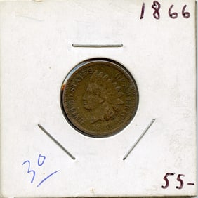 US Coin Collectors Indian Head Cent 1866