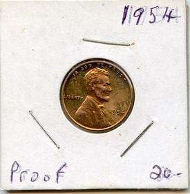US Coin Collectors Proof Lincoln Cent 1954