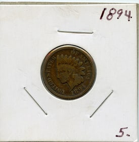 US Coin Collectors Indian Head Cent 1894