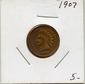 US Coin Collectors Indian Head Cent 1907