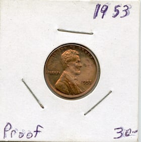 US Coin Collectors Proof Lincoln Cent 1953
