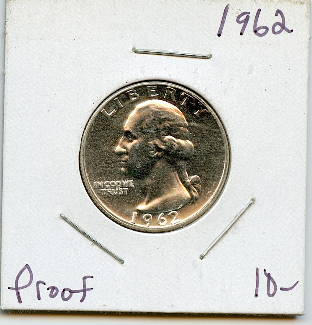 US Coin Collectors Washington 25 c Quarter 1962 Proof: This lot is coming from the estate of a collector in PBC. We have included a quality scan to show it's actual condition. This lot is located in Boca Raton, Fl and its shipment will be made directly by