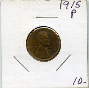 US Coin Collectors Lincoln Cent 1915 P