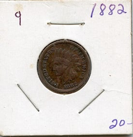 US Coin Collectors Indian Head Cent 1882