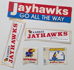 Set Ephemera KU KansasUniversity  JAYHAWKS Decals