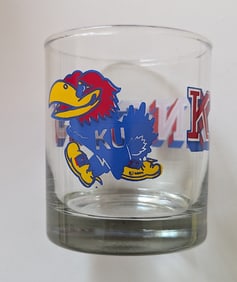 University Of Kansas Jayhawks Collectible/ Whiskey Glass