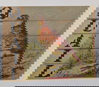 Vintage Victorian Slat Puzzle, Set B – Quail  -  6" x 7.5"