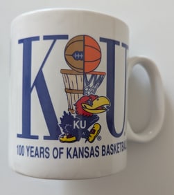 KU University of Kansas 100 Years Of Basketball Mug