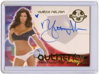2006 BENCH WARMER AUTHENTIC YVETTE NELSON AUTO WORLD CUP #6