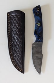 Handcrafted Heirloom  Damaskus Steel Knife  8.5" Long