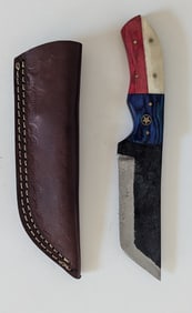 Handcrafted Heirloom  Damaskus Steel Knife  8" Long