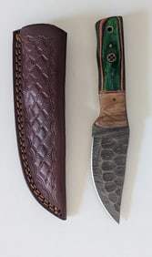 Handcrafted Heirloom  Damaskus Steel Knife  8" Long