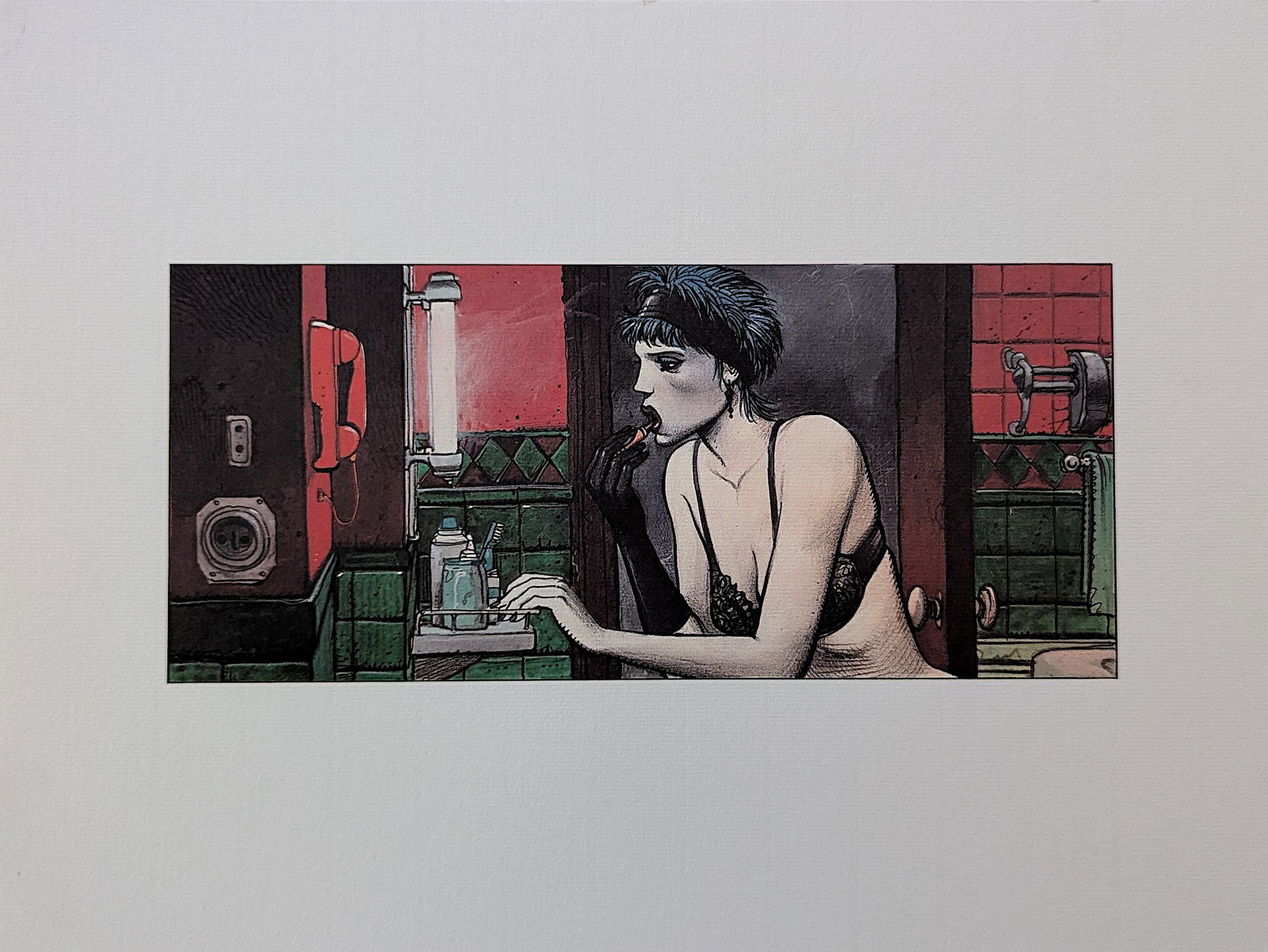 ENKI BILAL Lithograph La Femme Piège 12" x 16": This lot is coming from the estate of a collector in RI. We have included a quality scan to show it's actual condition. This lot is located in Boca Raton, Fl and its shipment will be made directly by 