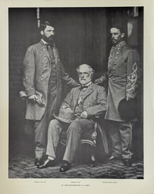 Vintage 20" x 16" Poster General Robert E Lee & His Sons Civil War