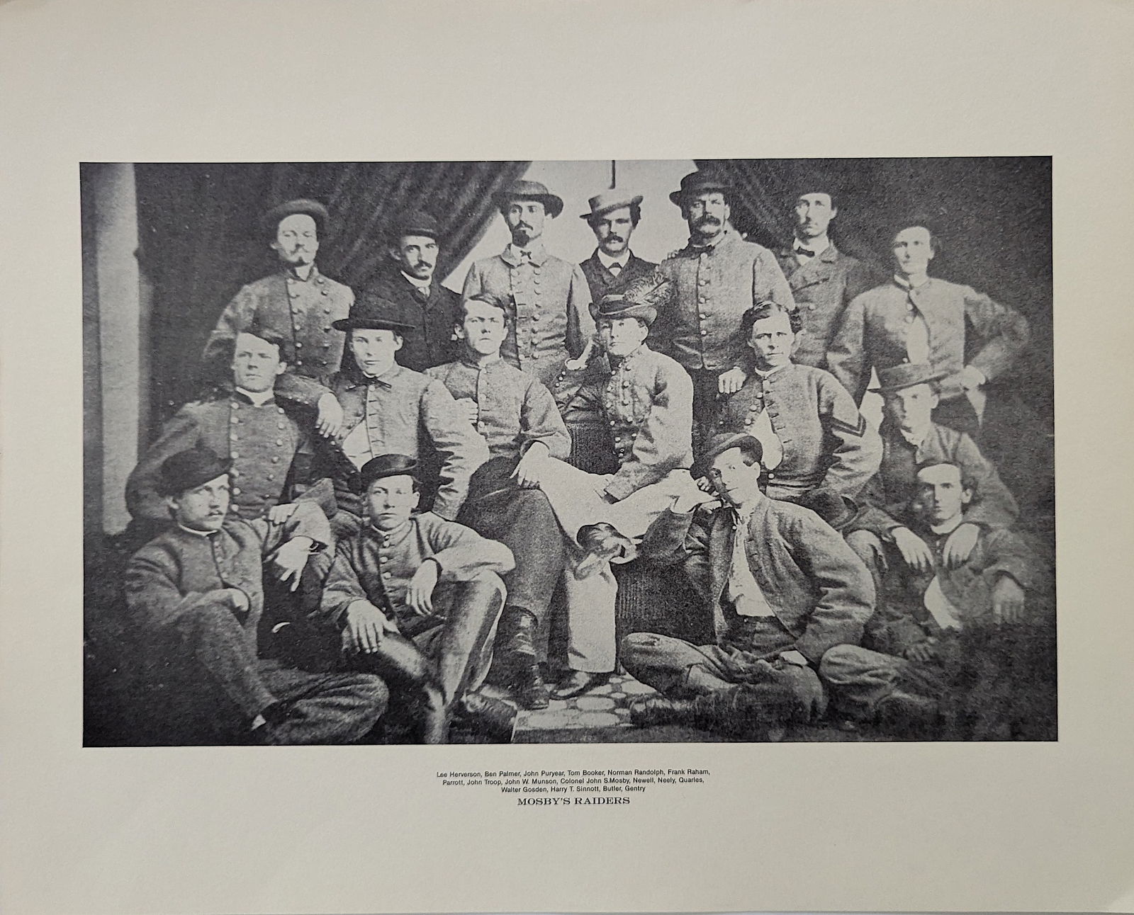 Vintage 20" x 16" Poster Ranger John Singleton Mosby and 43rd Virginia Cavalry (1 of 1)