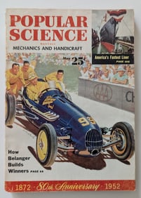 Vintage POPULAR SCIENCE Magazine 1872 - 80th Anniversary - 1952