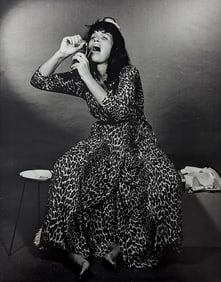 BUNNY YEAGER  Photograph Probably Bettie Page Pullling Teeth 14" x 11"