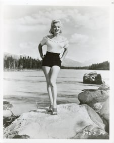 Vintage Photo Pin Up Model Marilyn Monroe 10" x 8"