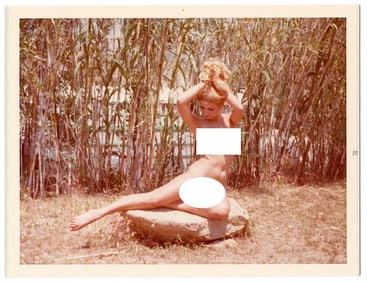 Vintage 1970s American Naturalism Nudism Female Model 4.5" x 3.5"