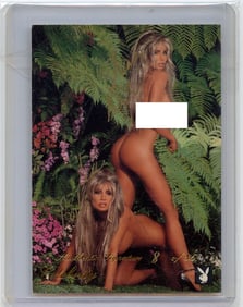Playboy - January Edition (1993) Celebrity Non-Foil Insert #1BT BARBI TWINS