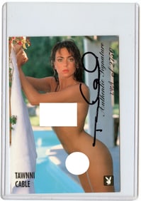Tawnni Cable 1996 Playboy Playmate Miss June 1989 Jumbo Autograph Card #/2750