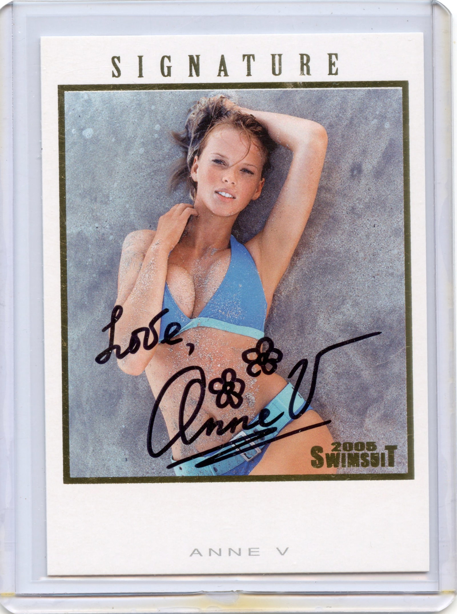 ANNE V VYALITSYNA 2005 SPORTS ILLUSTRATED SI SWIMSUIT Autograph AUTO CARD: This lot is coming from the estate of a photographer in LA. We have included a quality scan to show it's actual condition. This lot is located in Boca Raton, Fl and its shipment will be made directly 